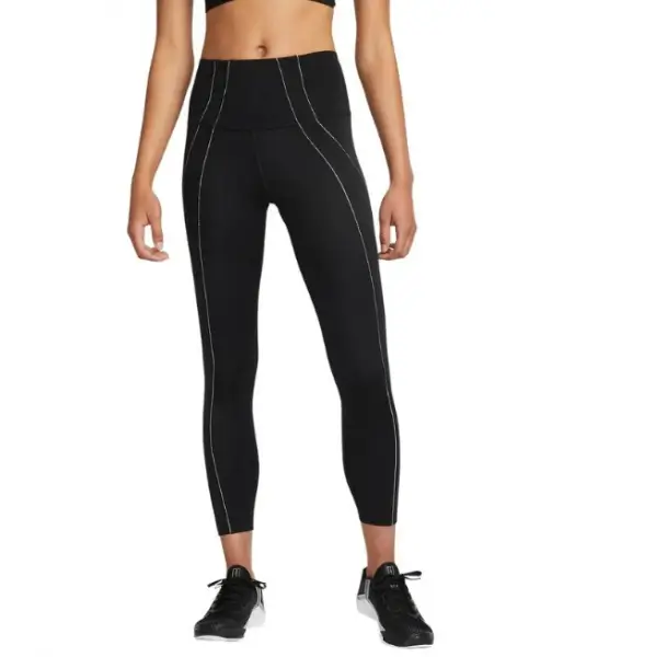 Nike Yoga Dri-Fit High-Waisted 7/8 Metallic Trim Kadın Tayt - DD5772-010  Fiyatı, Özellikleri ve Yorumları